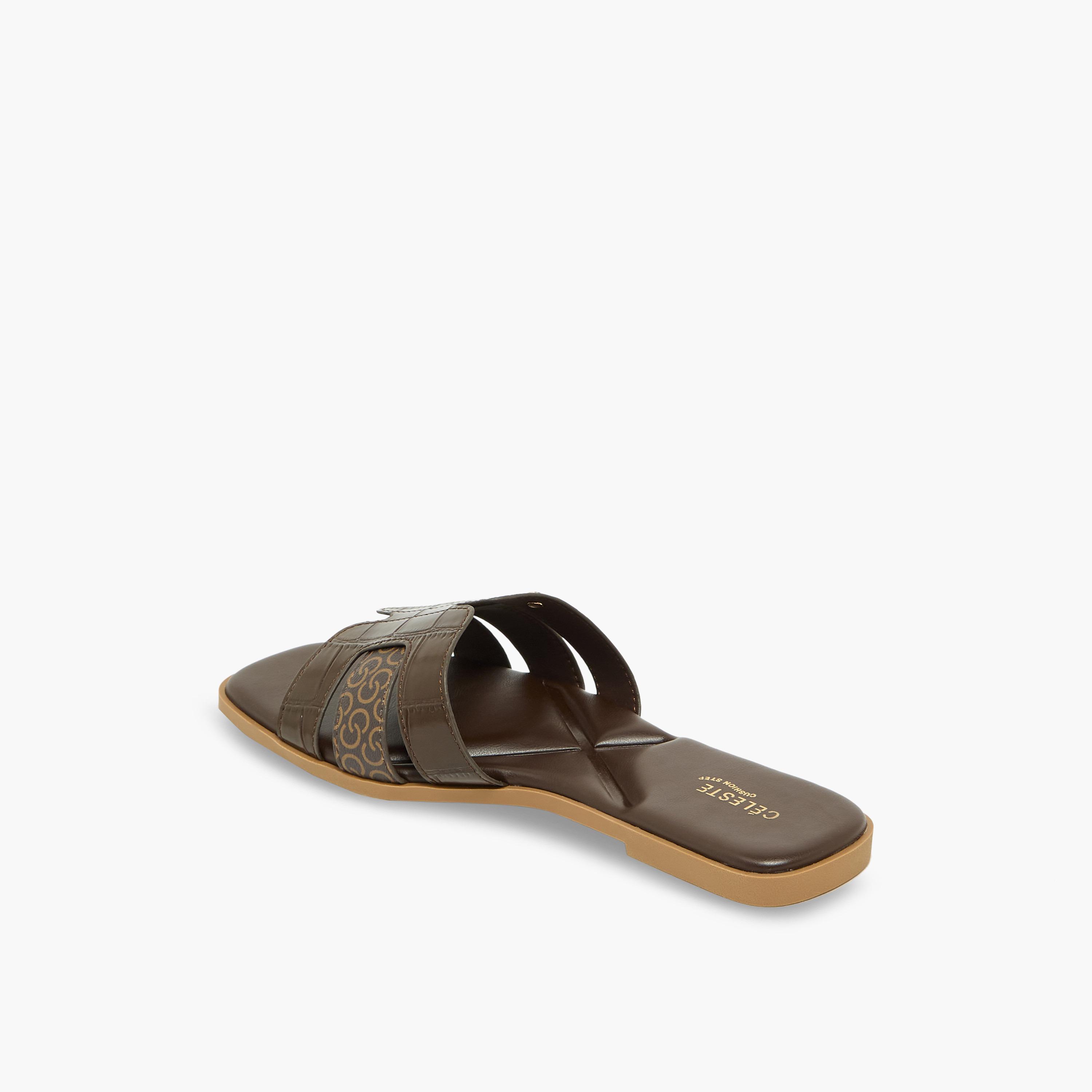 Celeste Women Monogram Print Sandals-women-shoes-sandals-flats-image-5