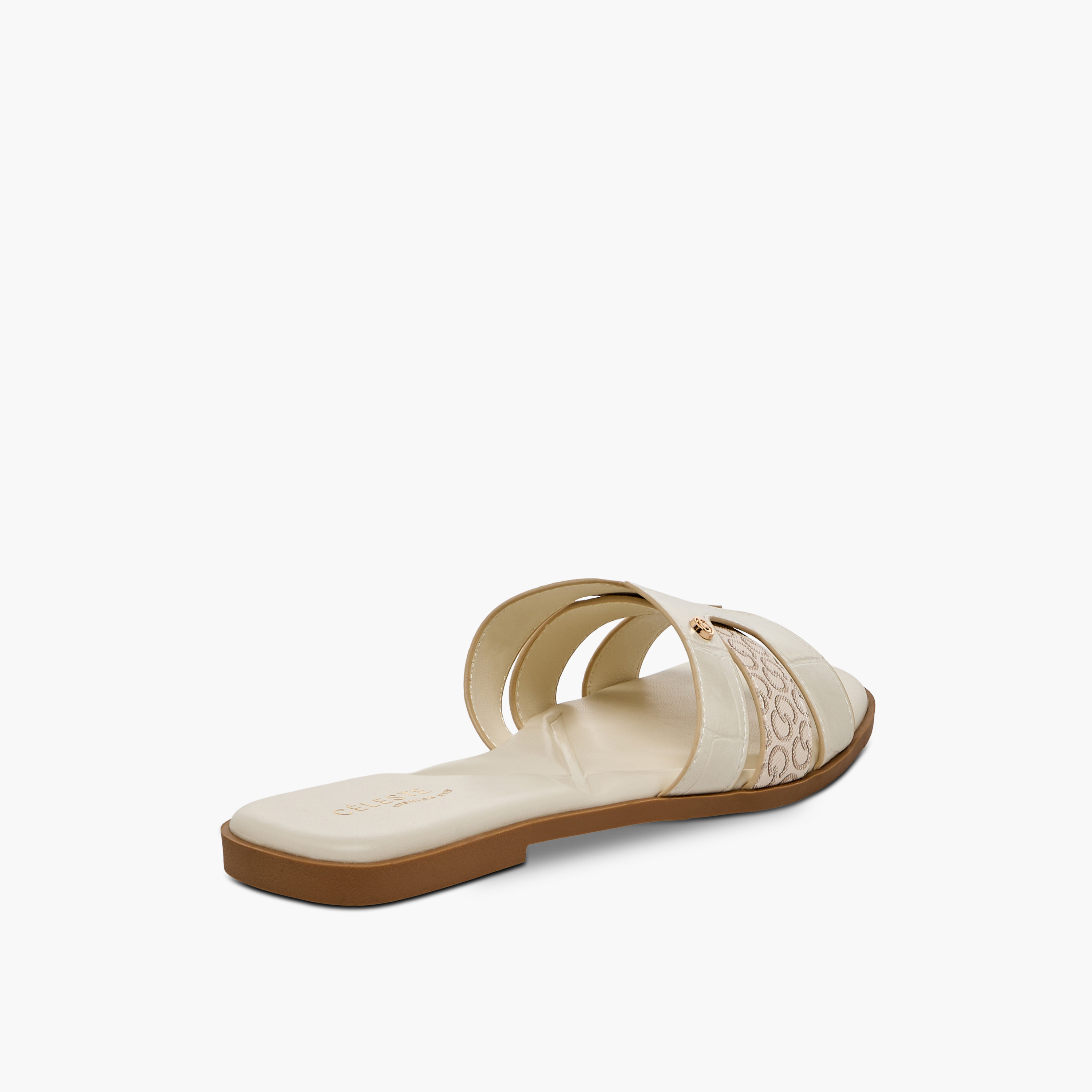 صندل نسائي بطبعة المونوغرام من سيليست-women-shoes-sandals-flats-image-6