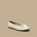 Celeste Women's Solid Round Toe Ballerina Shoes with Bow Applique-Women%27s Ballerinas-thumbnail-0