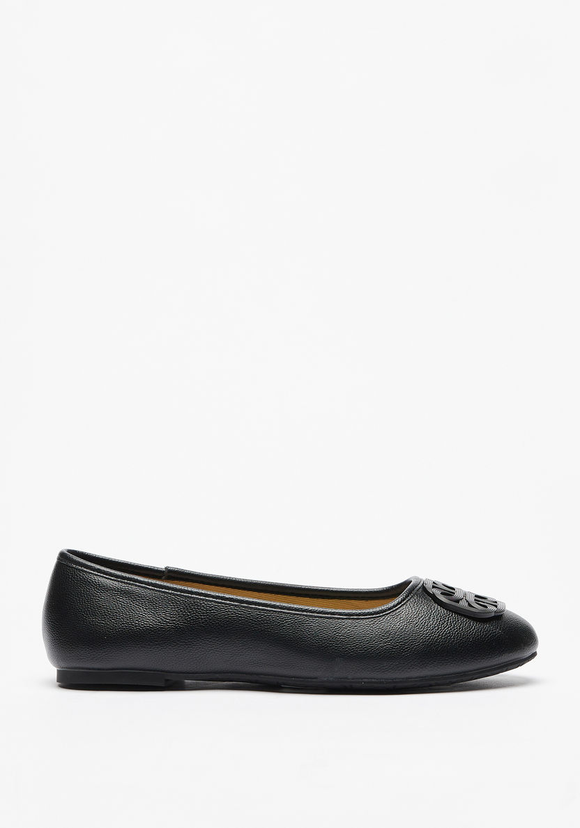 Celeste Women's Accent Detail Slip-On Round Toe Ballerina Shoes-Women%27s Ballerinas-image-2