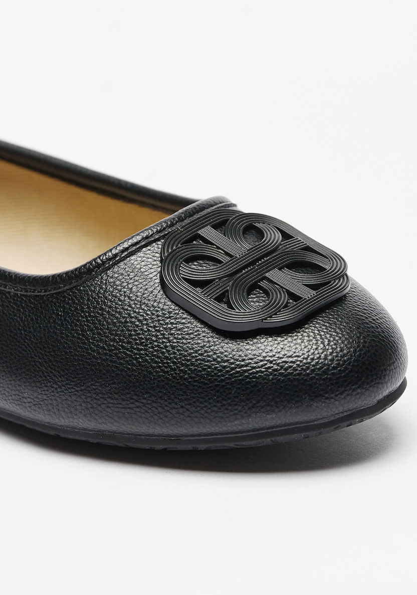 Celeste Women's Accent Detail Slip-On Round Toe Ballerina Shoes-Women%27s Ballerinas-image-4