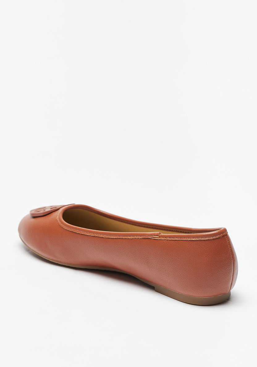 Celeste Women's Accent Detail Slip-On Round Toe Ballerina Shoes-Women%27s Ballerinas-image-1