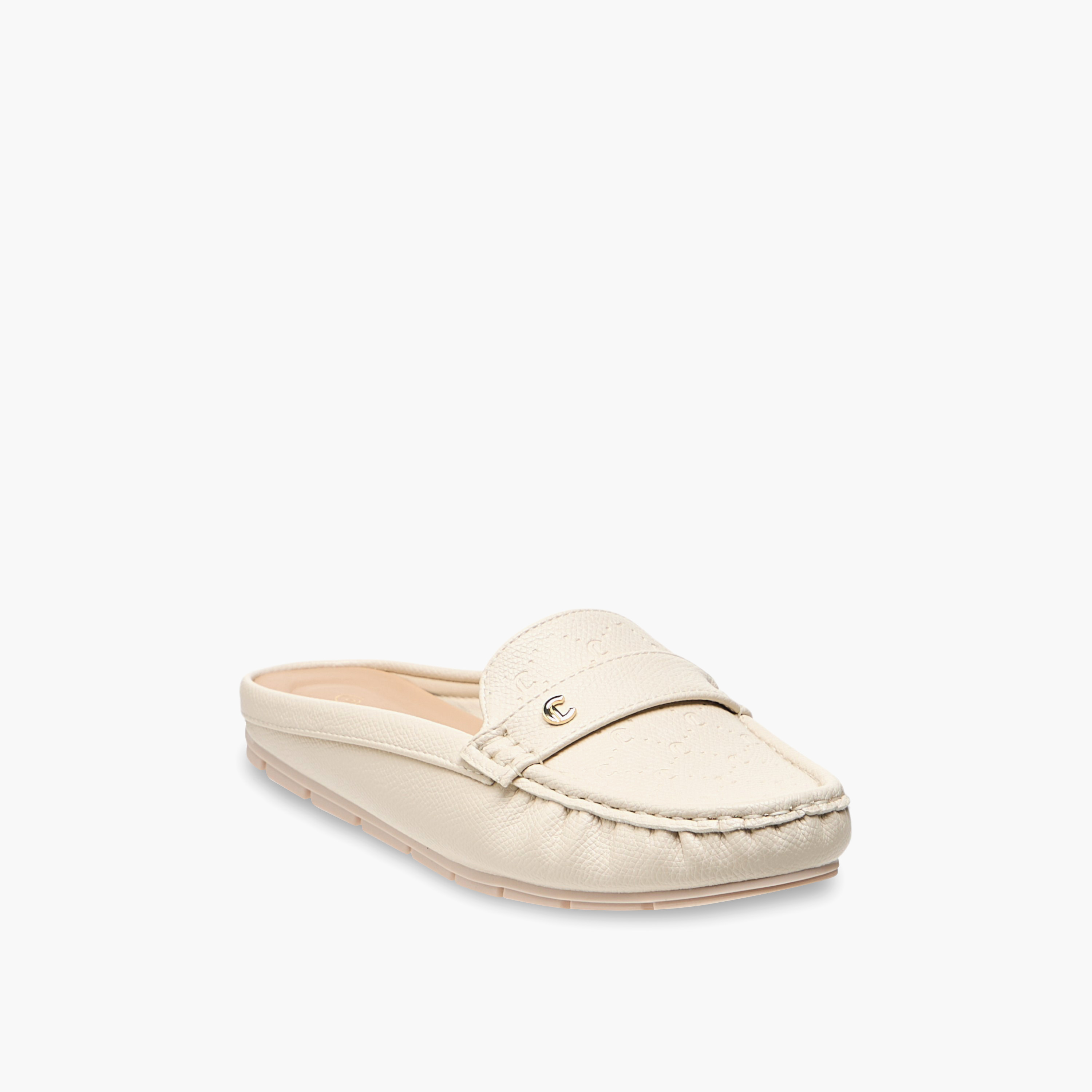 Le Confort Textured Slip-On Comfort Mules-women-shoes-flats-mules-image-2