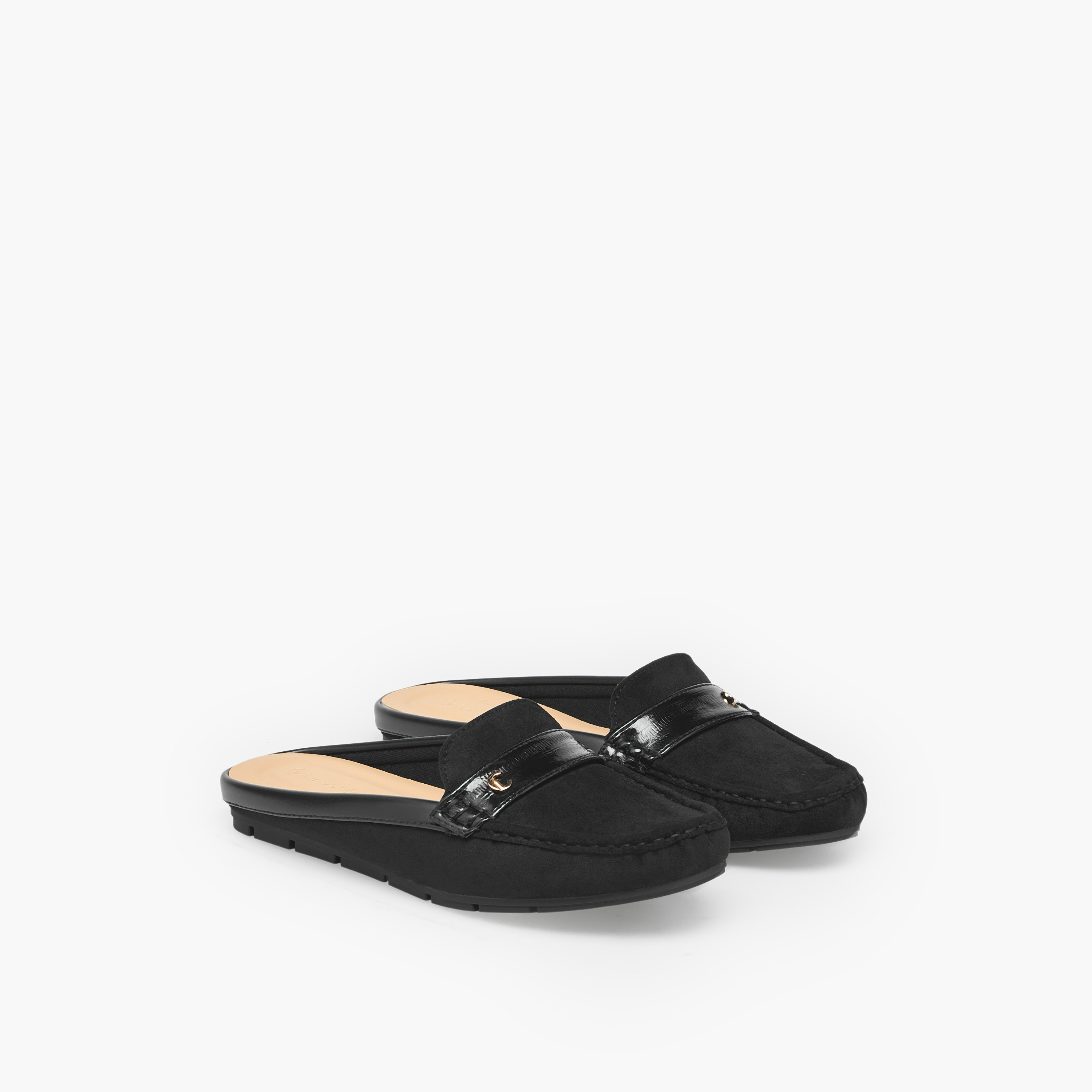 Le Confort Women Suede Slip-On Mules-women-shoes-flats-mules-image-1