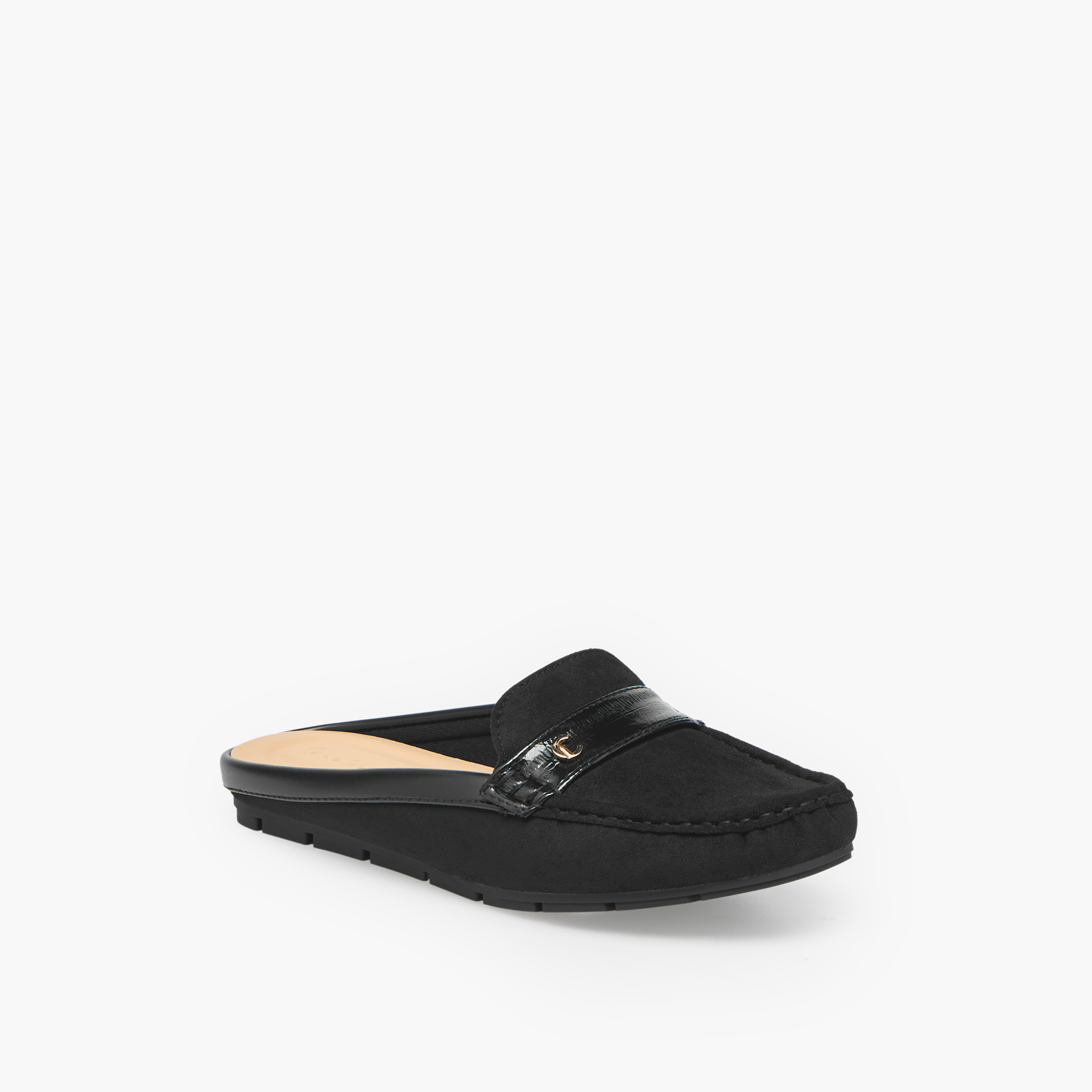 Le Confort Women Suede Slip-On Mules-women-shoes-flats-mules-image-2