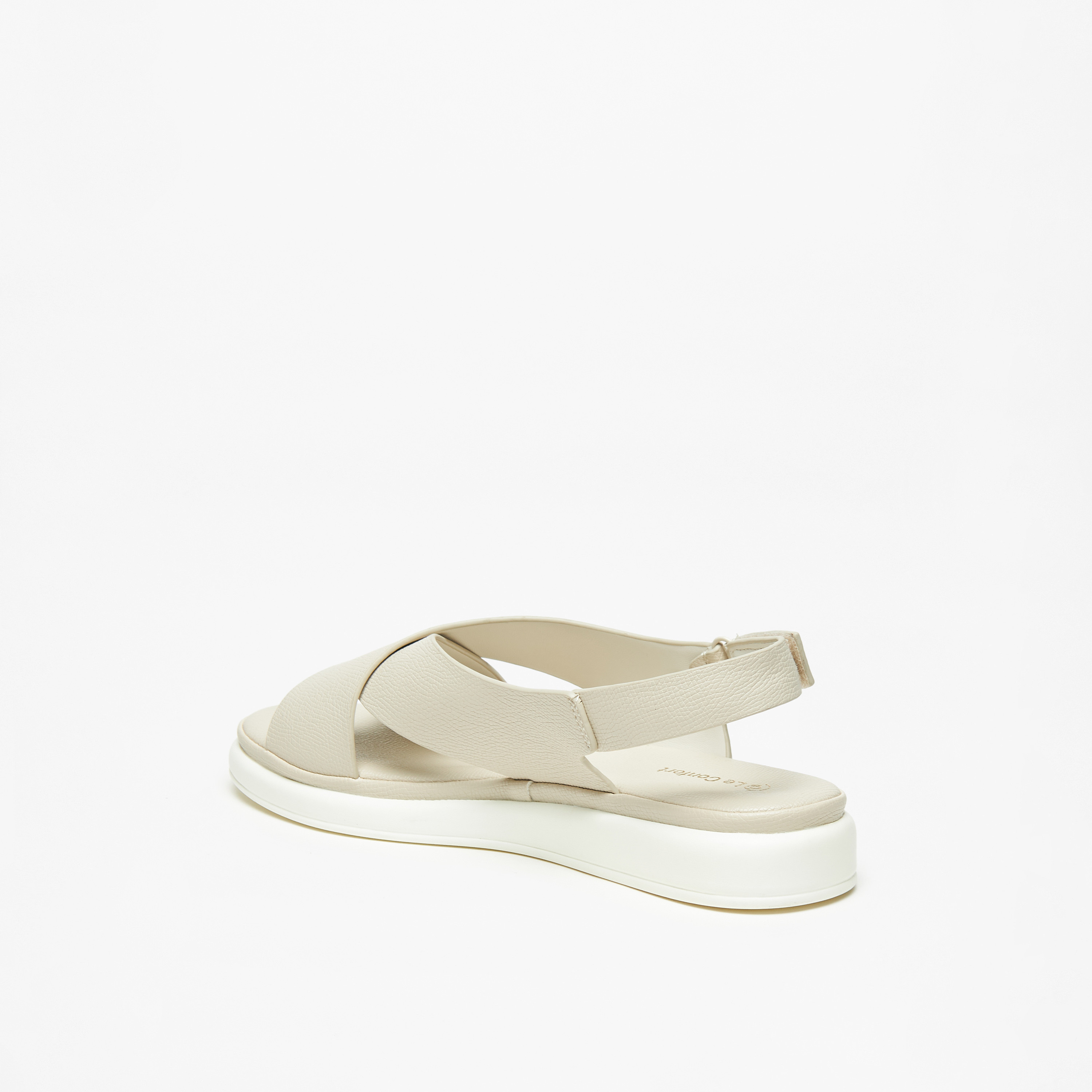 صندل مريح بارز الملمس بشريط إغلاق للنساء من لو كونفورت-women-shoes-flats-sandals-image-2