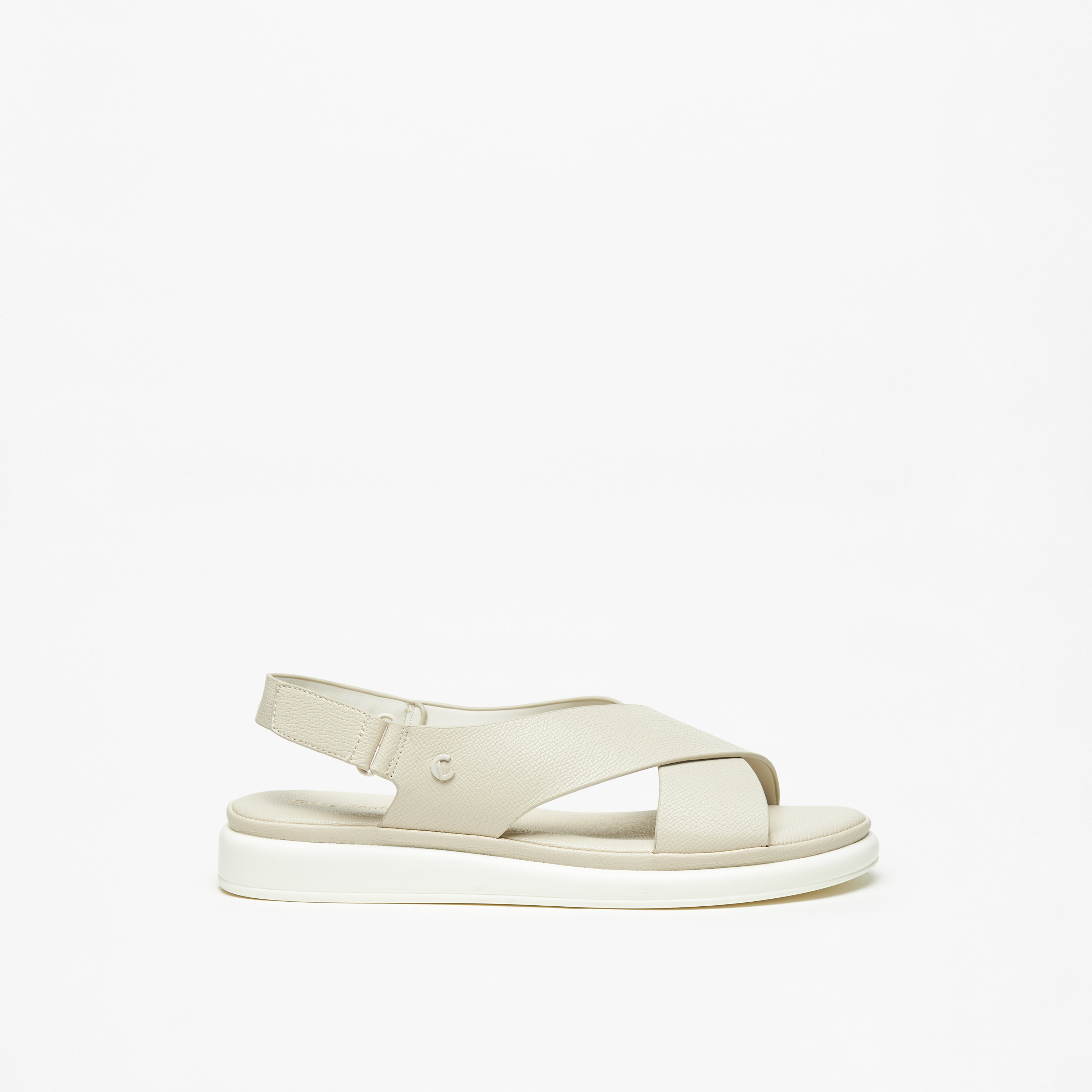 صندل مريح بارز الملمس بشريط إغلاق للنساء من لو كونفورت-women-shoes-flats-sandals-image-3