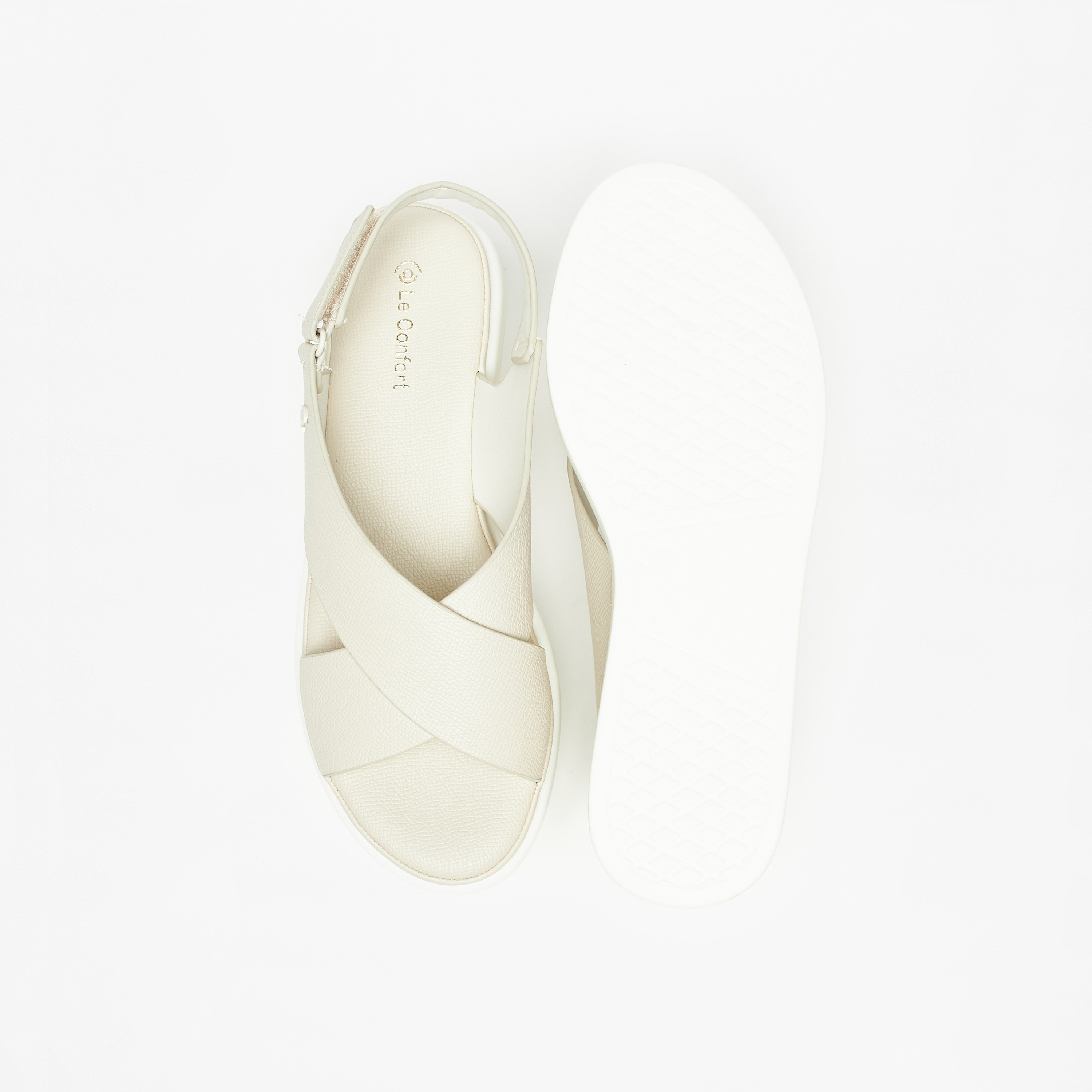 صندل مريح بارز الملمس بشريط إغلاق للنساء من لو كونفورت-women-shoes-flats-sandals-image-4