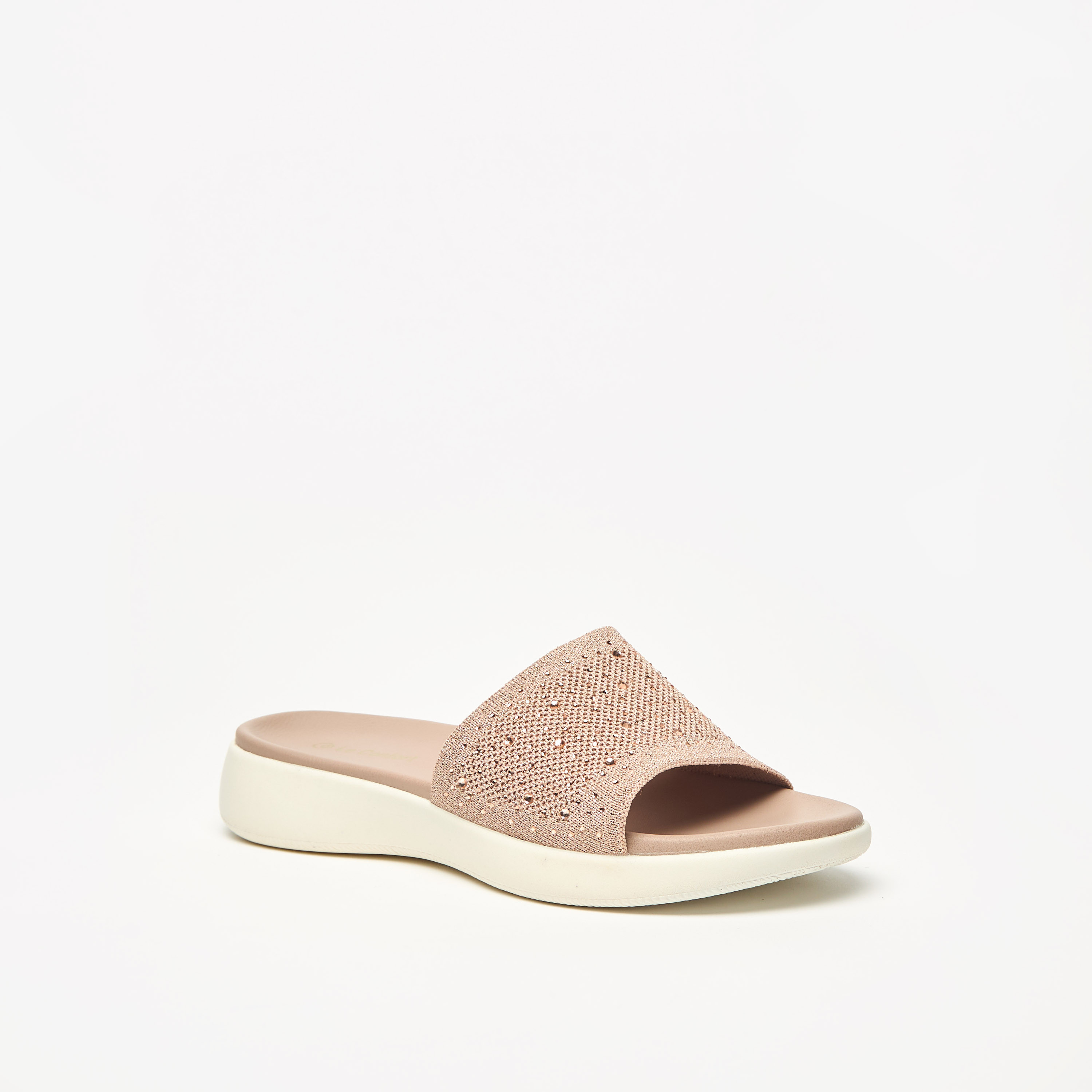 Le Confort Embellished Slip-On Flatform Sandals-women-shoes-flats-sandals-image-1