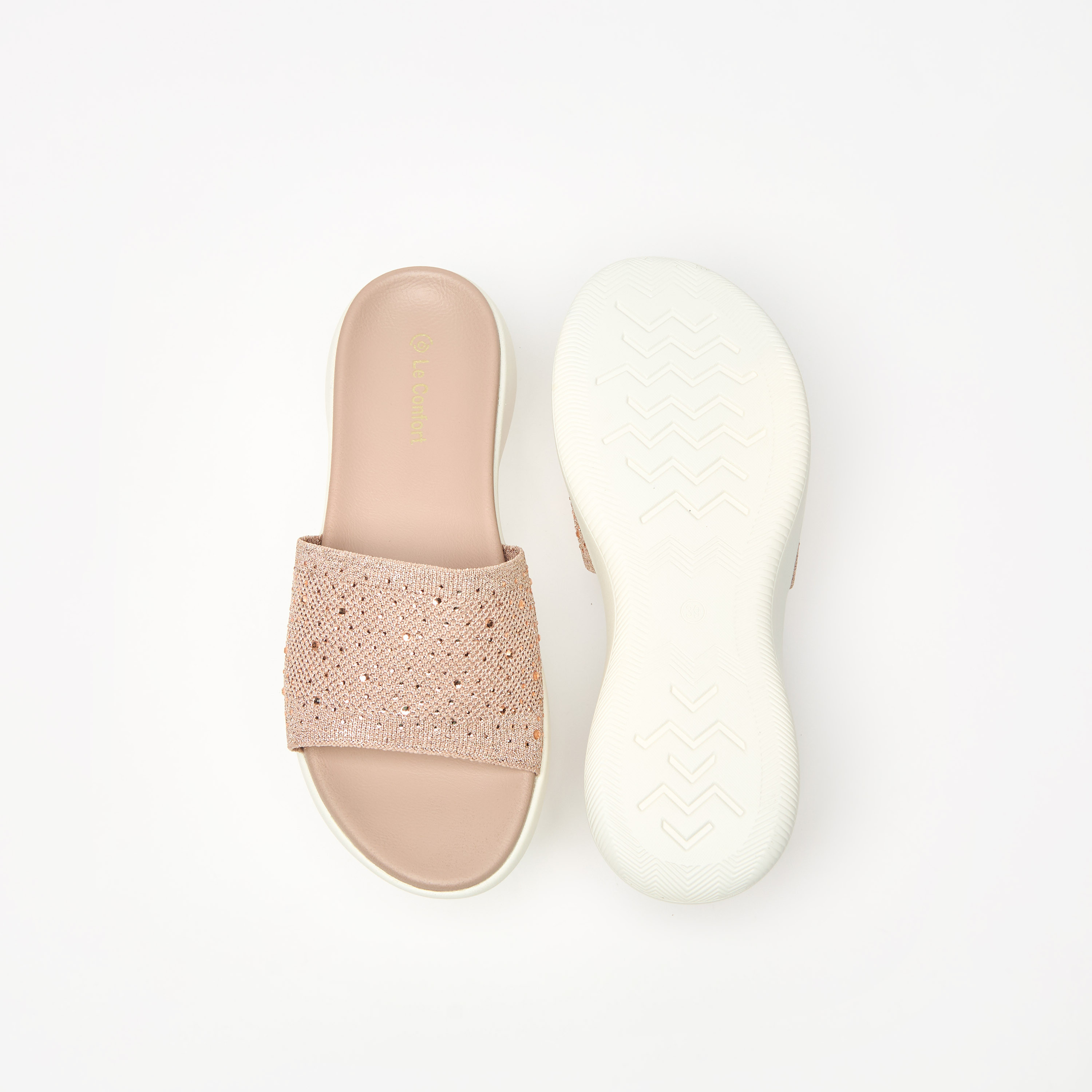 Le Confort Embellished Slip-On Flatform Sandals-women-shoes-flats-sandals-image-4