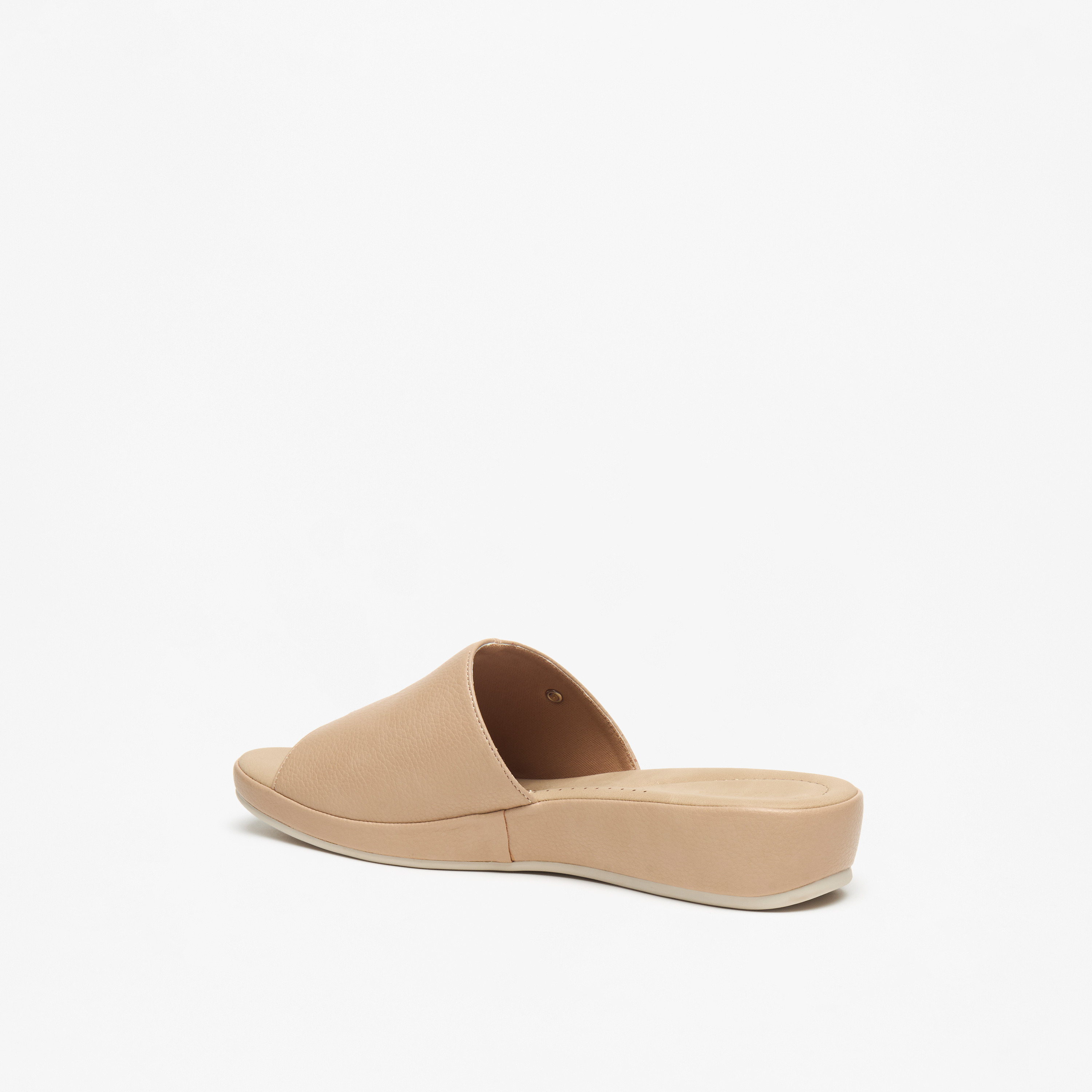 Flora Bella Textured Open Toe Slip-On Sandals with Metallic Trim-women-shoes-flats-sandals-image-2