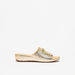 Le Confort Metal Accent Slip-On Flatform Sandals-Women%27s Flat Sandals-thumbnailMobile-0