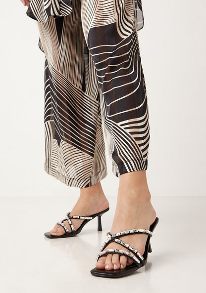 Haadana Embellished Slip-On Sandal with Stiletto Heels