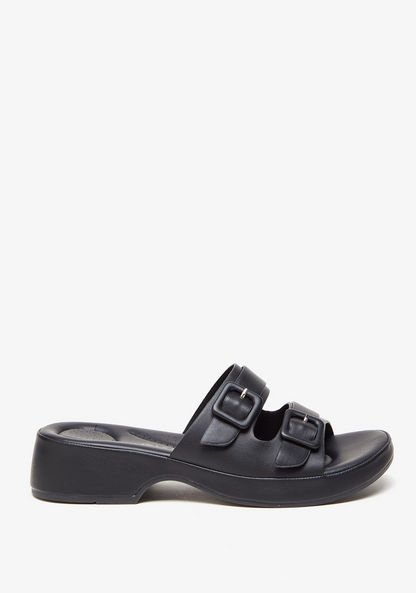 Le Confort Open Toe Slip-On Sandals with Flat Heels