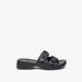Le Confort Open Toe Slip-On Sandals with Flat Heels-Women%27s Flat Sandals-thumbnailMobile-0