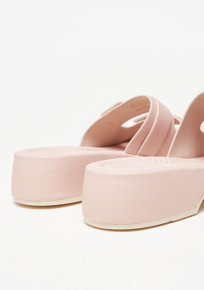 Le Confort Open Toe Slip-On Sandals with Flat Heels-Women%27s Flat Sandals-image-2