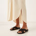 Le Confort Embellished Cross Strap Slip-On Sandals-Women%27s Flat Sandals-thumbnail-1