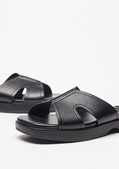 Le Confort Solid Slip-On Sandals-Women%27s Flat Sandals-image-3