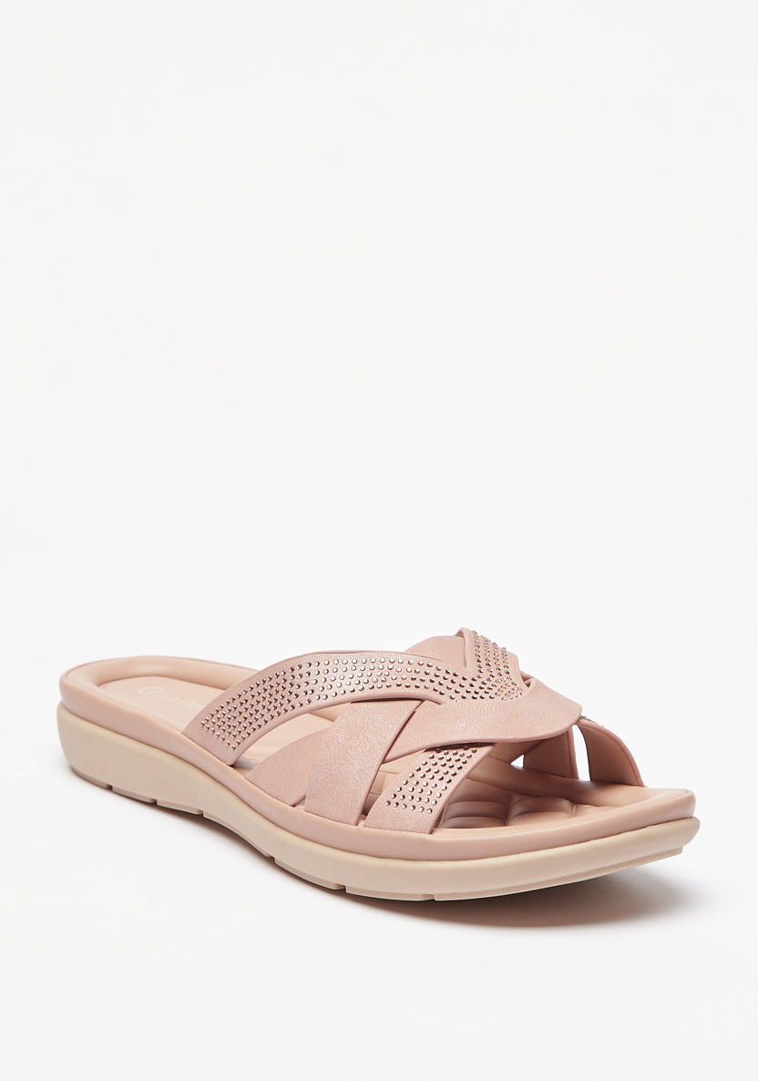 Le Confort Embellished Slip-On Sandals-Women%27s Flat Sandals-image-0