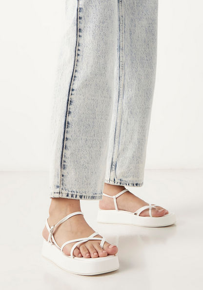 Missy Strappy Sandals with Buckle Closure and Flatform Heels