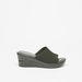Le Confort Textured Slip-On Sandals with Wedge Heels-Women%27s Heel Sandals-thumbnailMobile-2