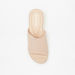 Le Confort Textured Slip-On Sandals with Wedge Heels-Women%27s Heel Sandals-thumbnailMobile-3