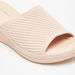 Le Confort Textured Slip-On Sandals with Wedge Heels-Women%27s Heel Sandals-thumbnailMobile-5