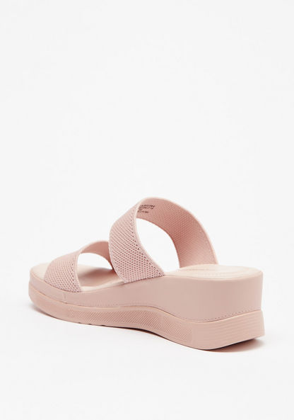Le Confort Textured Slip-On Sandals with Flatform Heels-Women%27s Heel Sandals-image-2
