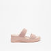Le Confort Textured Slip-On Sandals with Flatform Heels-Women%27s Heel Sandals-thumbnailMobile-3