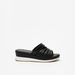 Le Confort Pleat Detail Slip-On Sandals with Wedge Heels-Women%27s Heel Sandals-thumbnailMobile-2