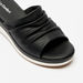 Le Confort Pleat Detail Slip-On Sandals with Wedge Heels-Women%27s Heel Sandals-thumbnailMobile-4