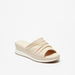 Le Confort Pleat Detail Slip-On Sandals with Wedge Heels-Women%27s Heel Sandals-thumbnail-0