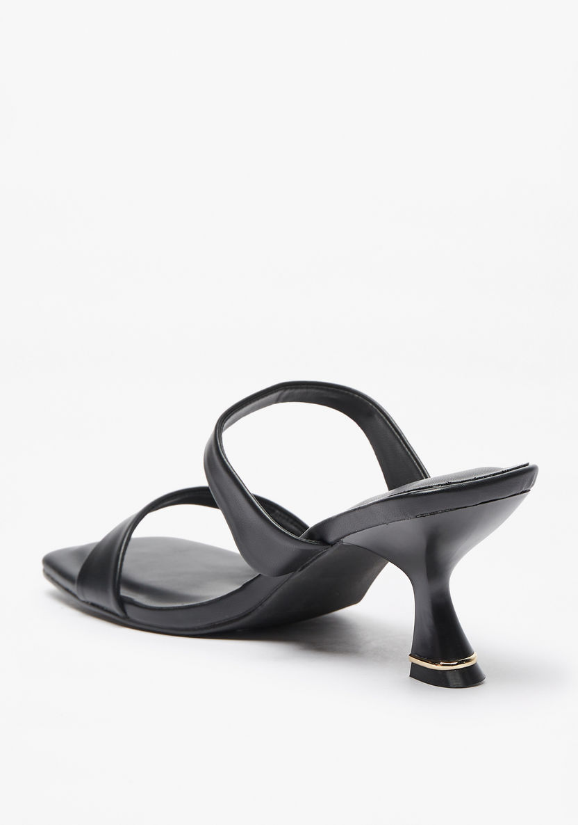 Celeste Women's Solid Slip-On Strap Sandals with Kitten Heels-Women%27s Heel Sandals-image-1