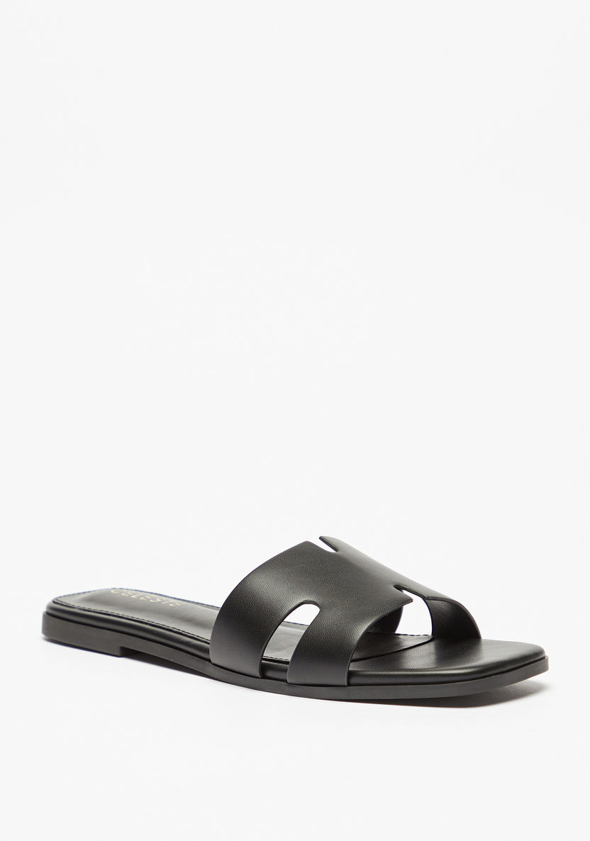Celeste Women's Cutout Detail Slip-On Sandals-Women%27s Flat Sandals-image-0