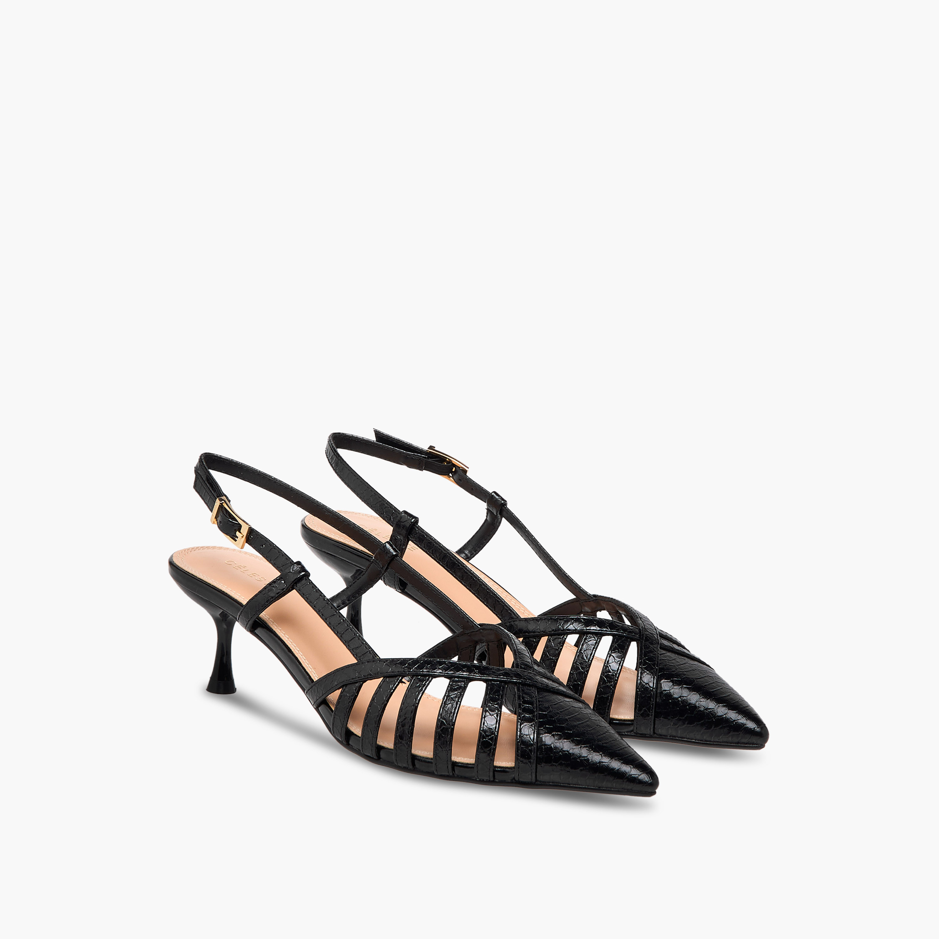 Celeste Women's Shoes with Buckle Closure and Kitten Heels-women-shoes-heels-image-1