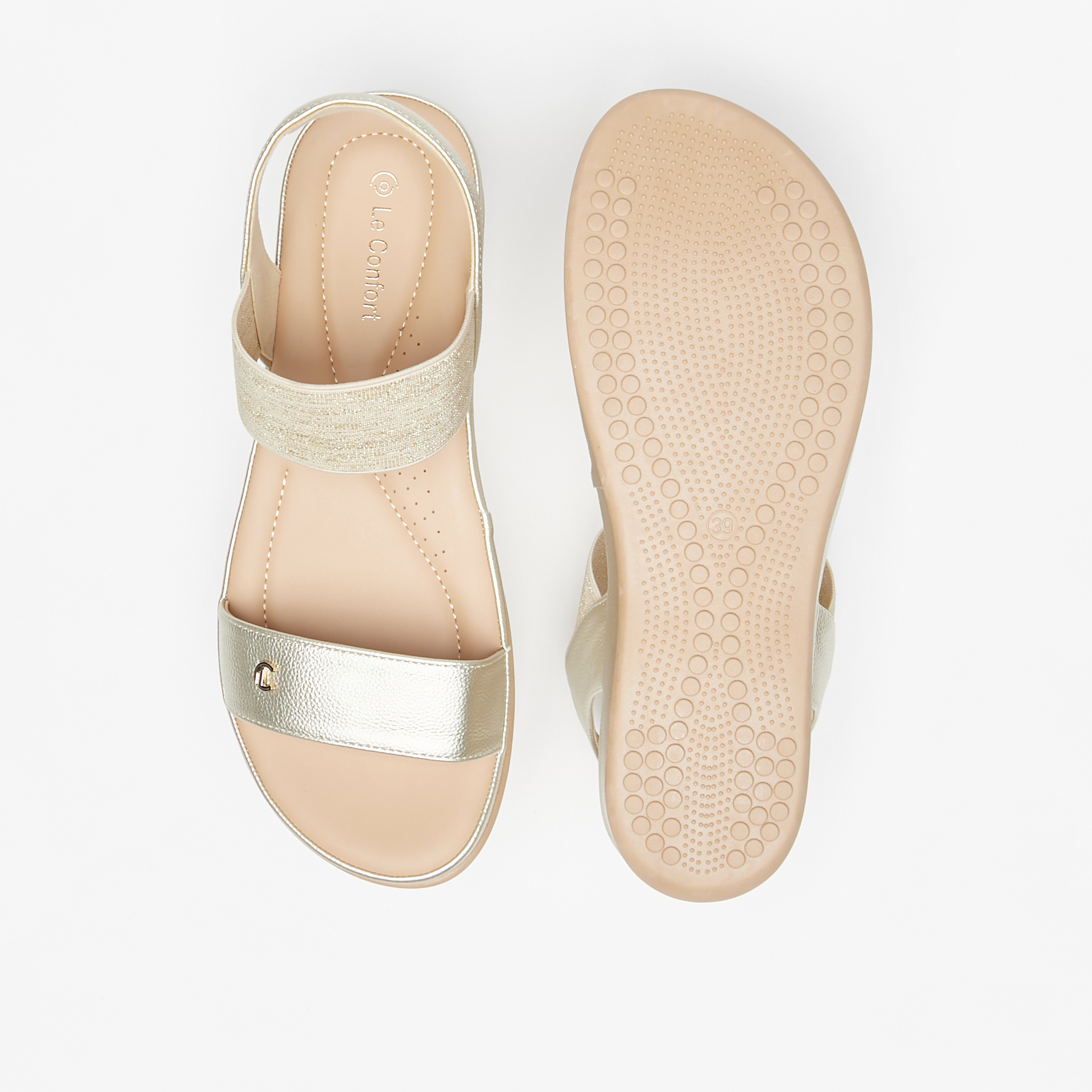 Le Confort Strappy Slip-On Comfort  Sandals-women-shoes-flats-sandals-image-4