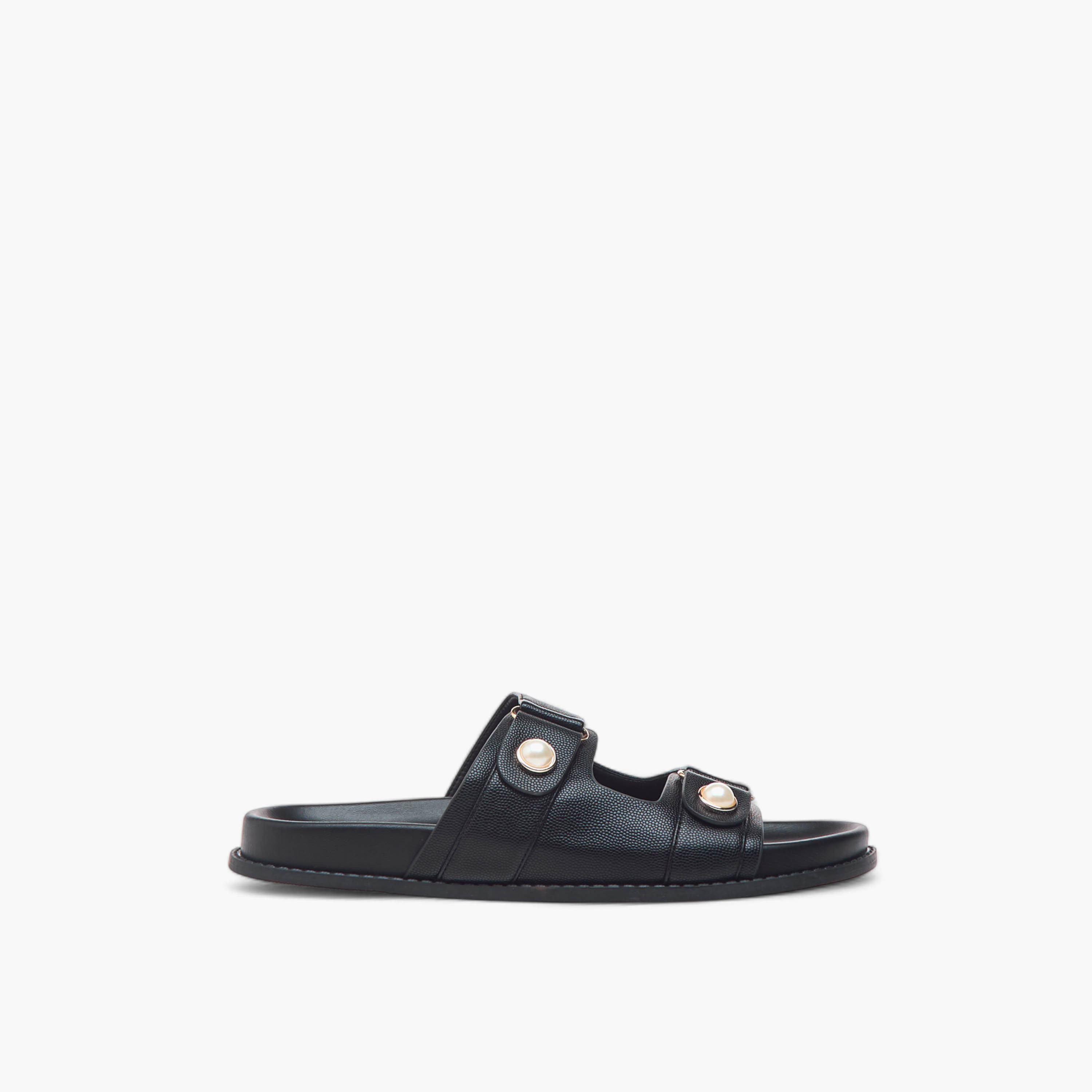 Flora Bella Textured Pearl Embellished Slip-On Flat Sandals-women-shoes-flats-sandals-image-2