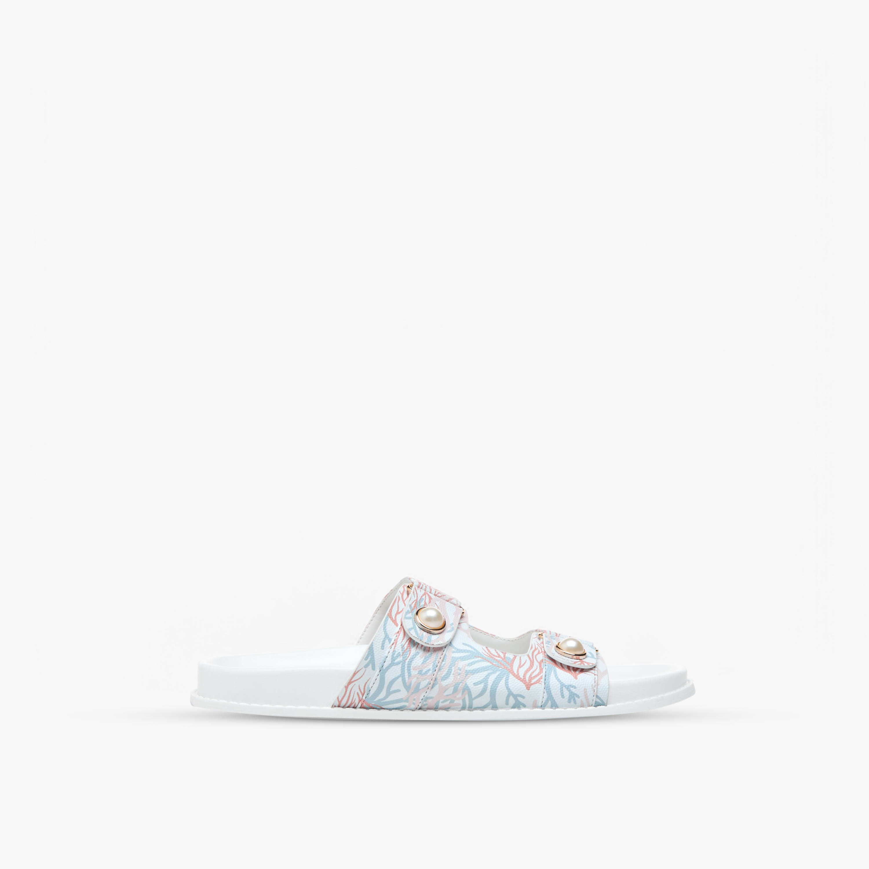 Flora Bella Printed Pearl Embellished Slip-On Flat Sandals-women-shoes-flats-sandals-image-2
