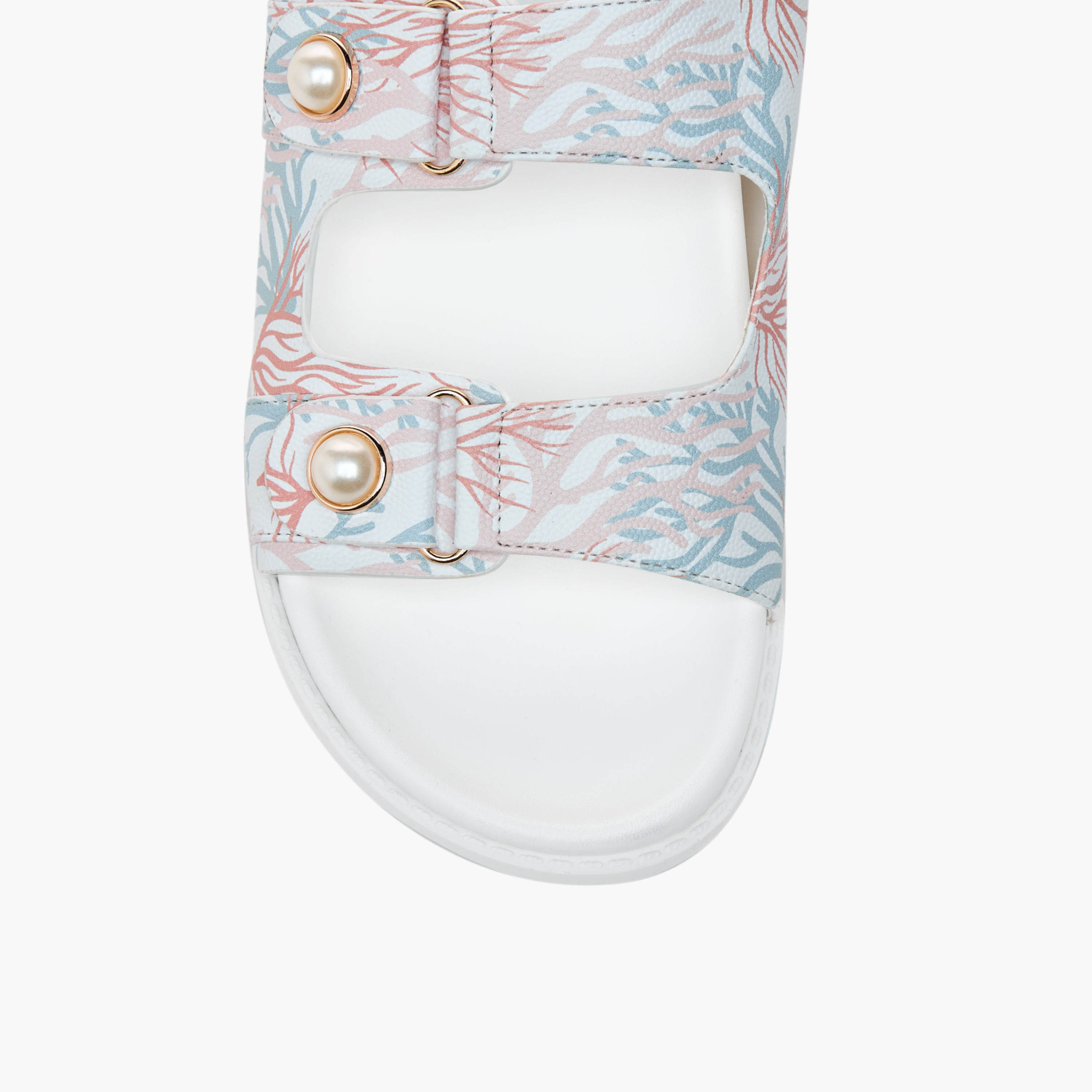 Flora Bella Printed Pearl Embellished Slip-On Flat Sandals-women-shoes-flats-sandals-image-3