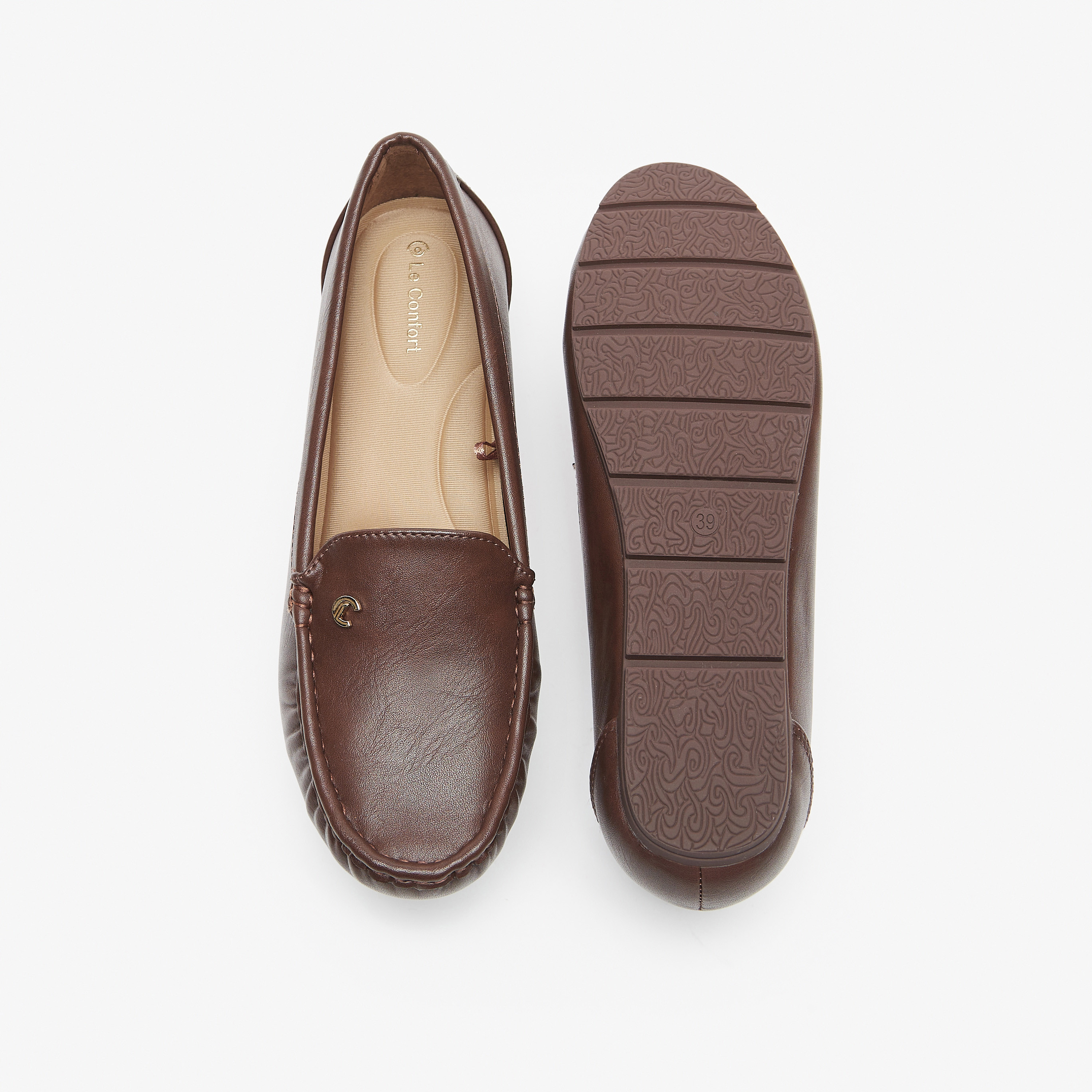 حذاء سهل الارتداء بارز الملمس من لو كونفورت-women-shoes-flats-loafers-image-4