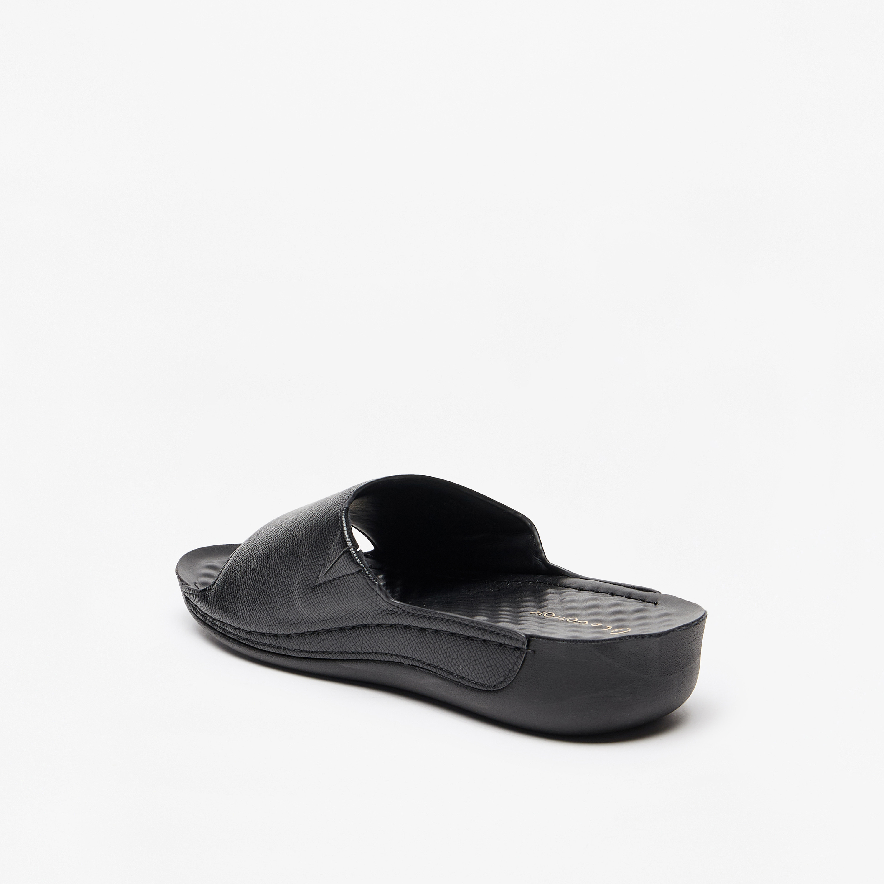 صندل بارز الملمس سهل الارتداء بتفاصيل مغرزة من لو كونفورت-women-shoes-flats-sandals-image-2