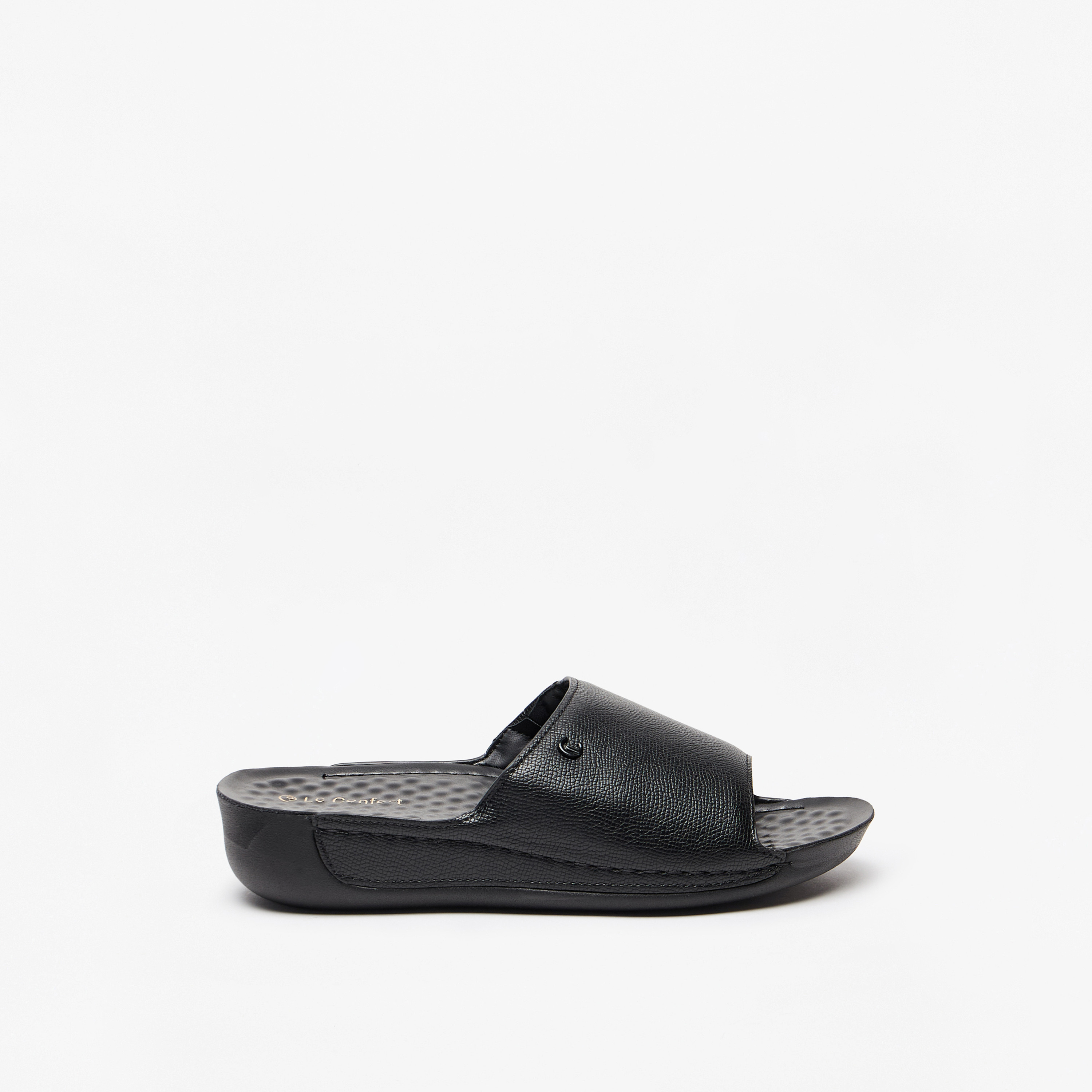 صندل بارز الملمس سهل الارتداء بتفاصيل مغرزة من لو كونفورت-women-shoes-flats-sandals-image-3