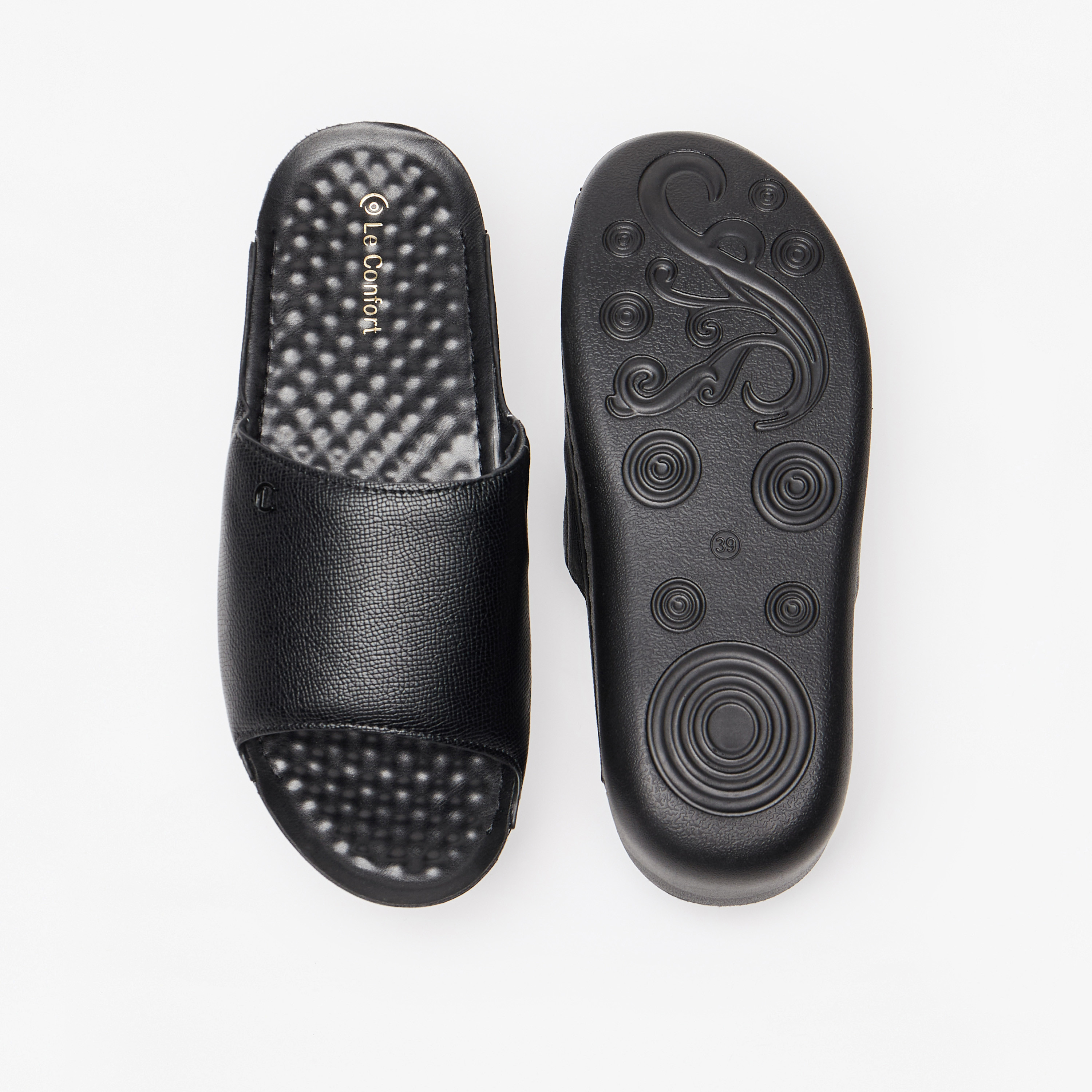 صندل بارز الملمس سهل الارتداء بتفاصيل مغرزة من لو كونفورت-women-shoes-flats-sandals-image-4
