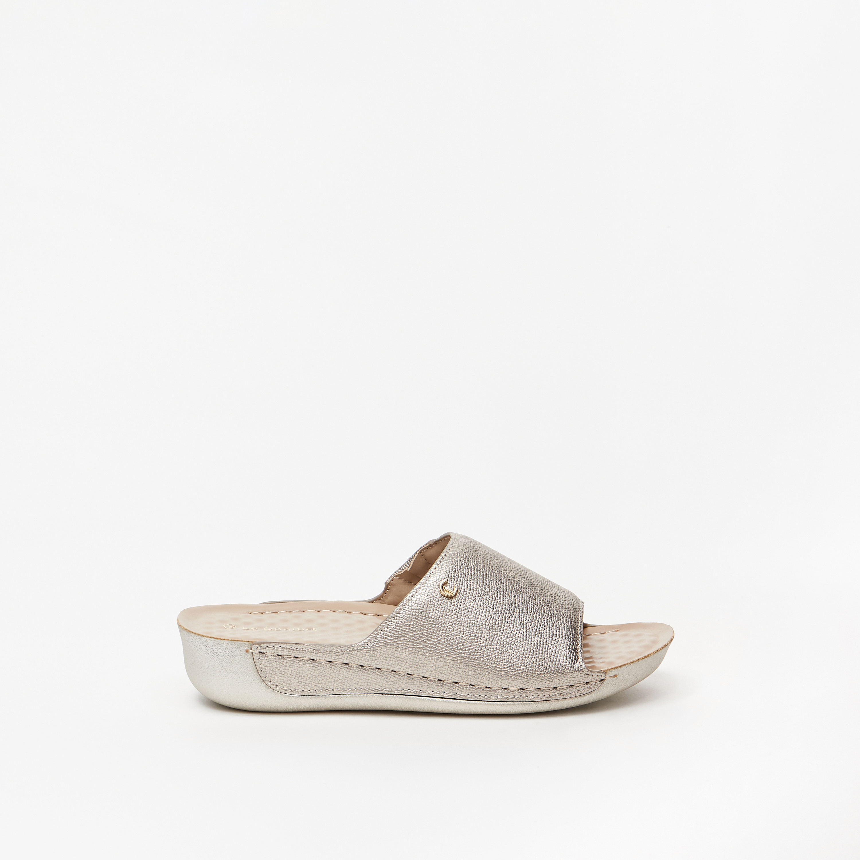 Le Confort Solid Stitch Detail Slip-On Sandals with Flatform Heels-women-shoes-flats-sandals-image-3
