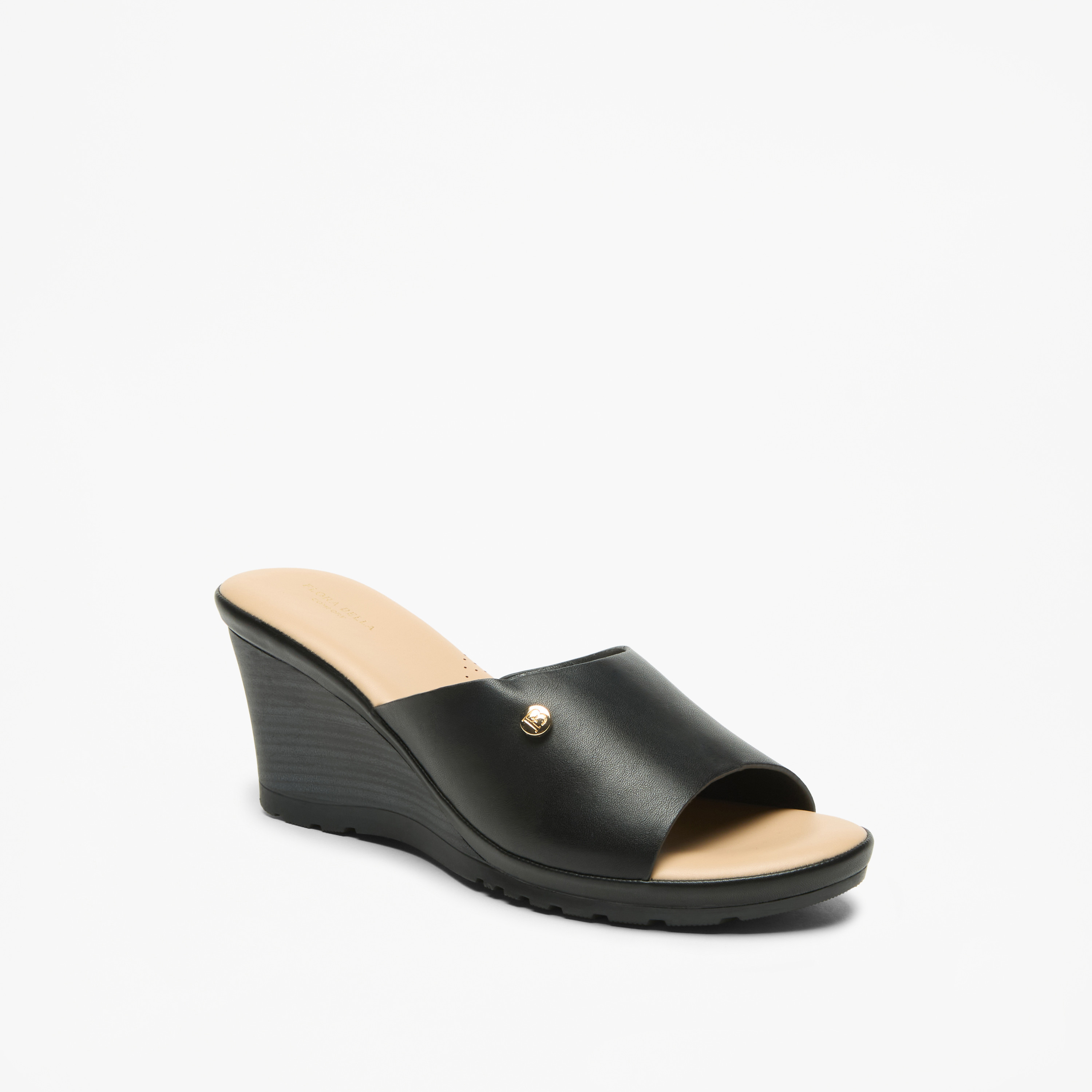 Flora Bella Logo Accent Slip-On Sandals with Wedge Heels-women-shoes-sandals-heeled-image-6