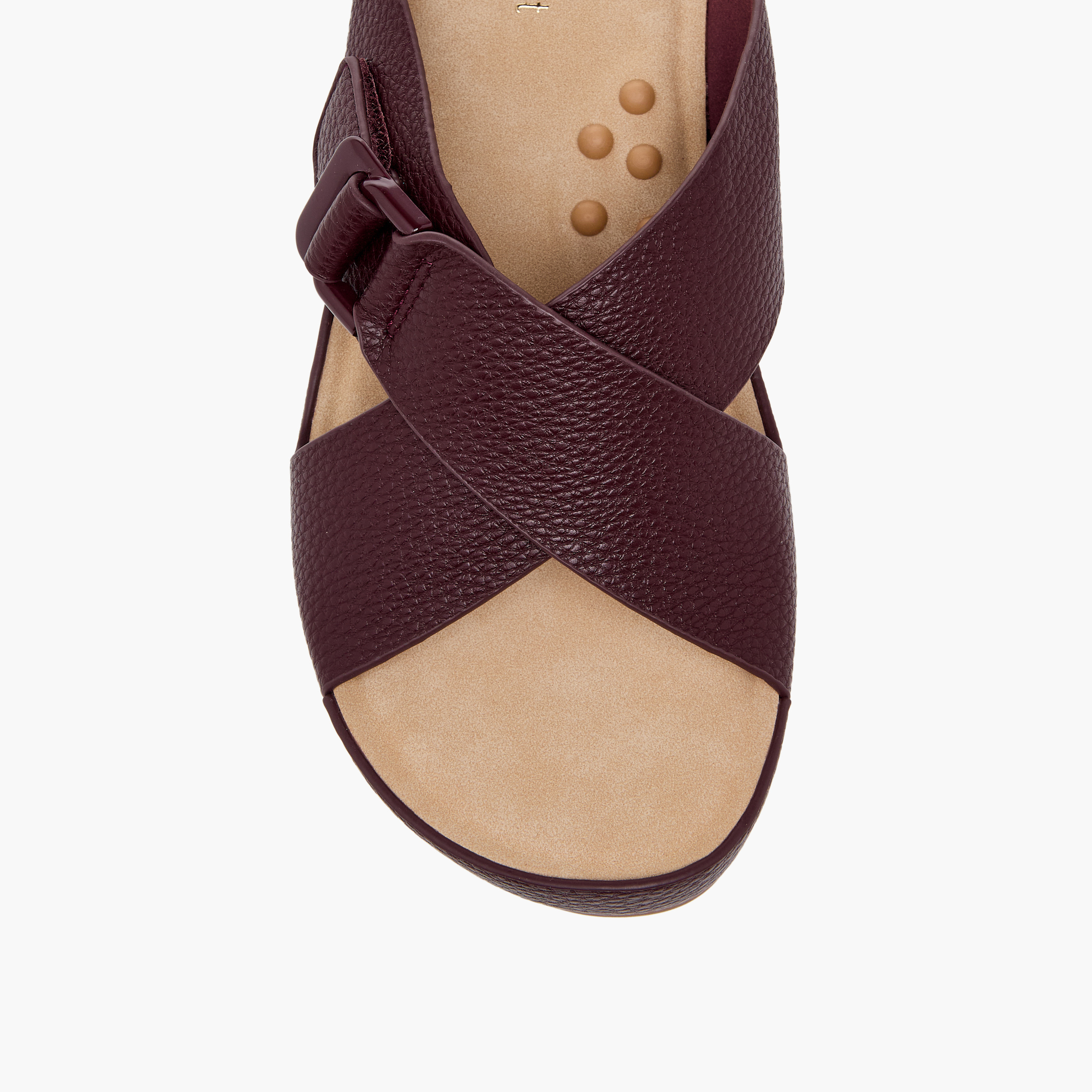 Le Confort Women Textured Cross Strap Wedge Sandals-women-shoes-sandals-heeled-image-7