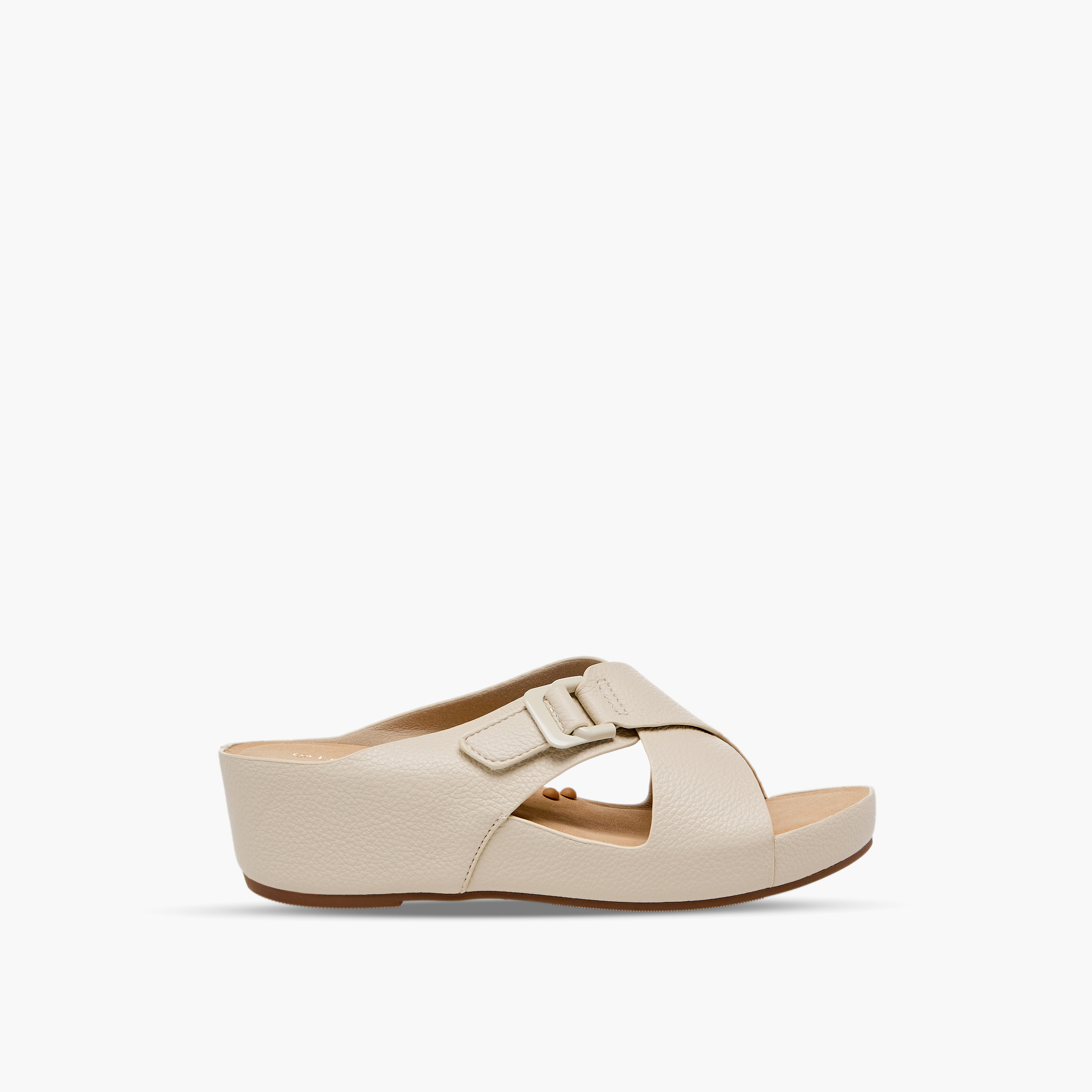 Le Confort Women Textured Cross Strap Wedge Sandals-women-shoes-sandals-heeled-image-3