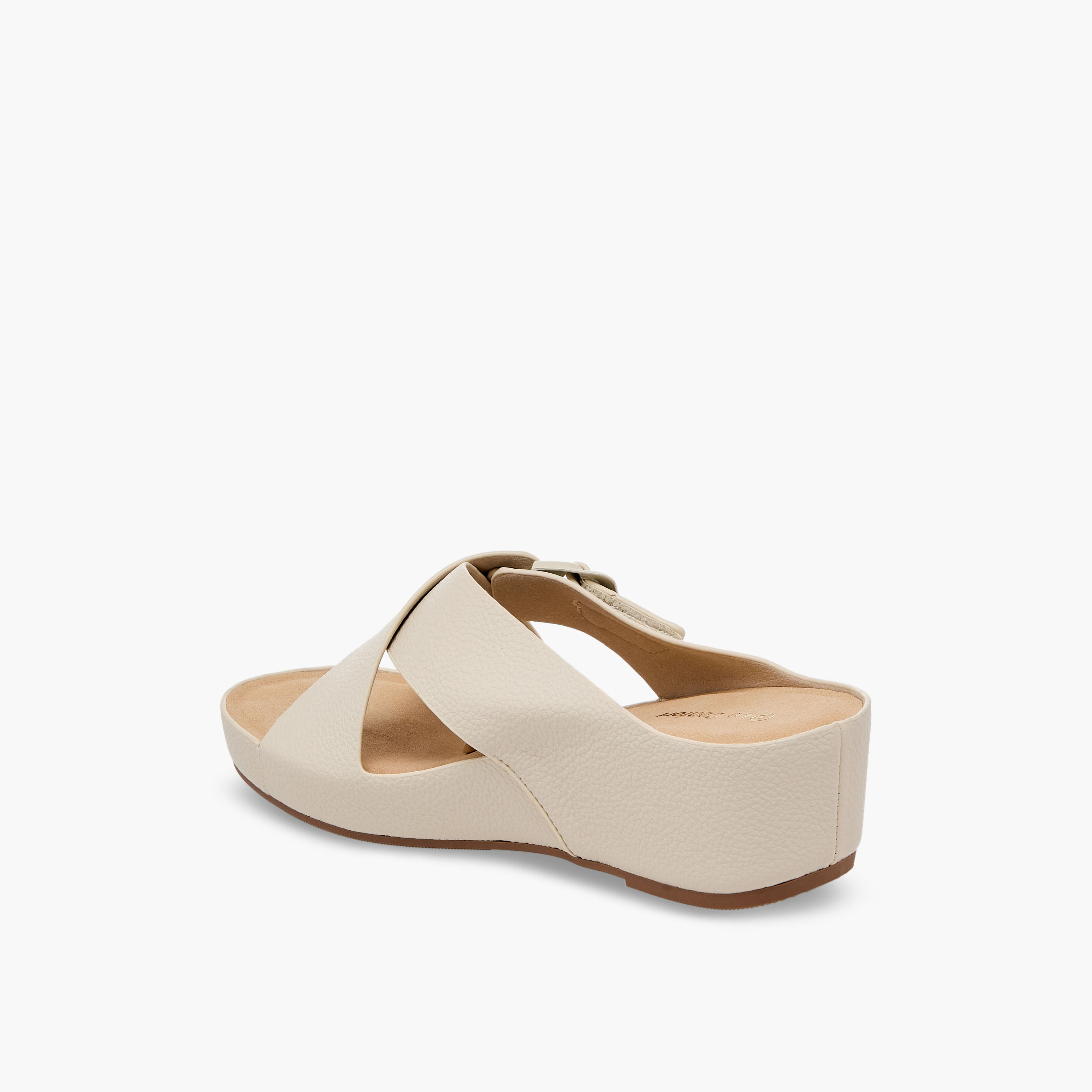 Le Confort Women Textured Cross Strap Wedge Sandals-women-shoes-sandals-heeled-image-5