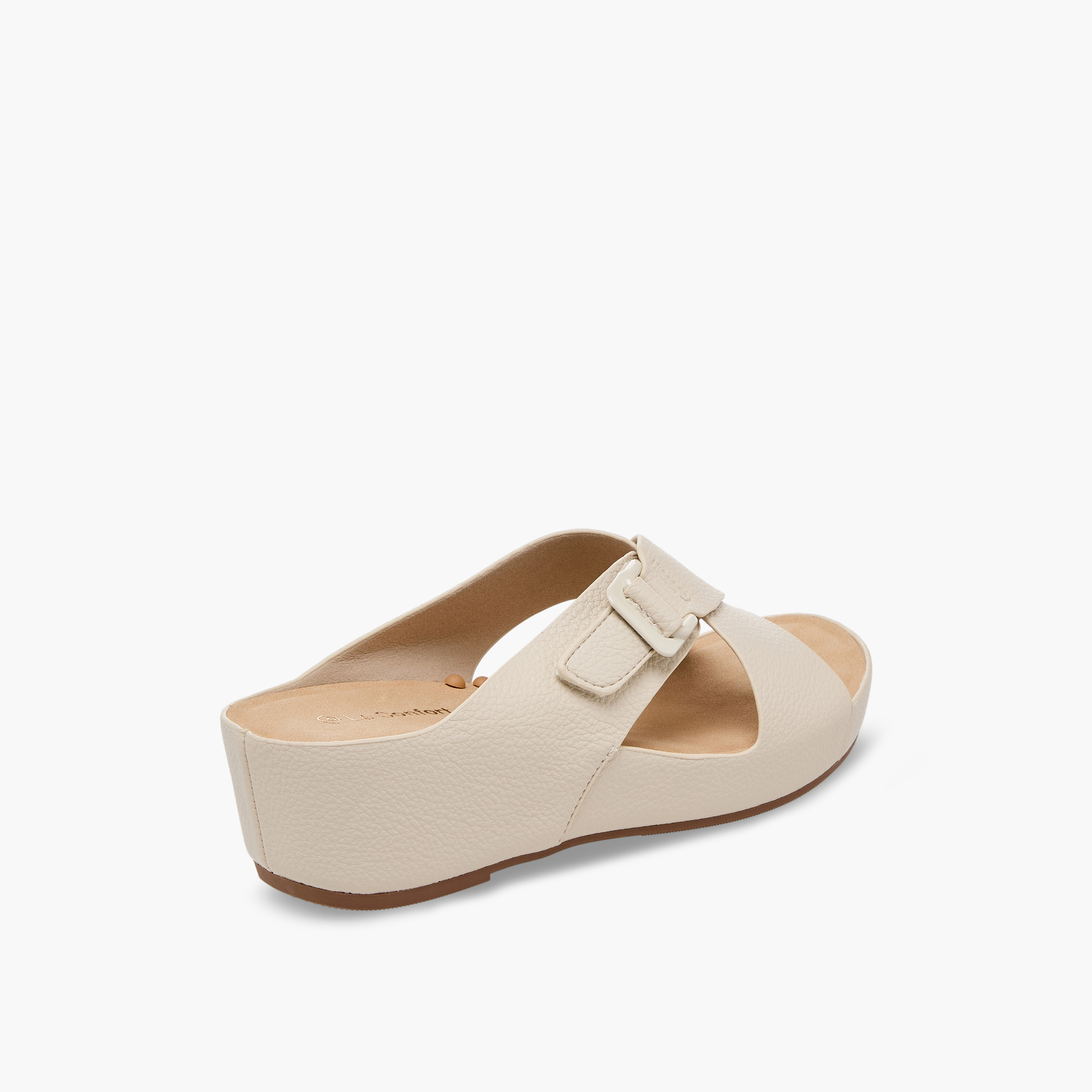 Le Confort Women Textured Cross Strap Wedge Sandals-women-shoes-sandals-heeled-image-6
