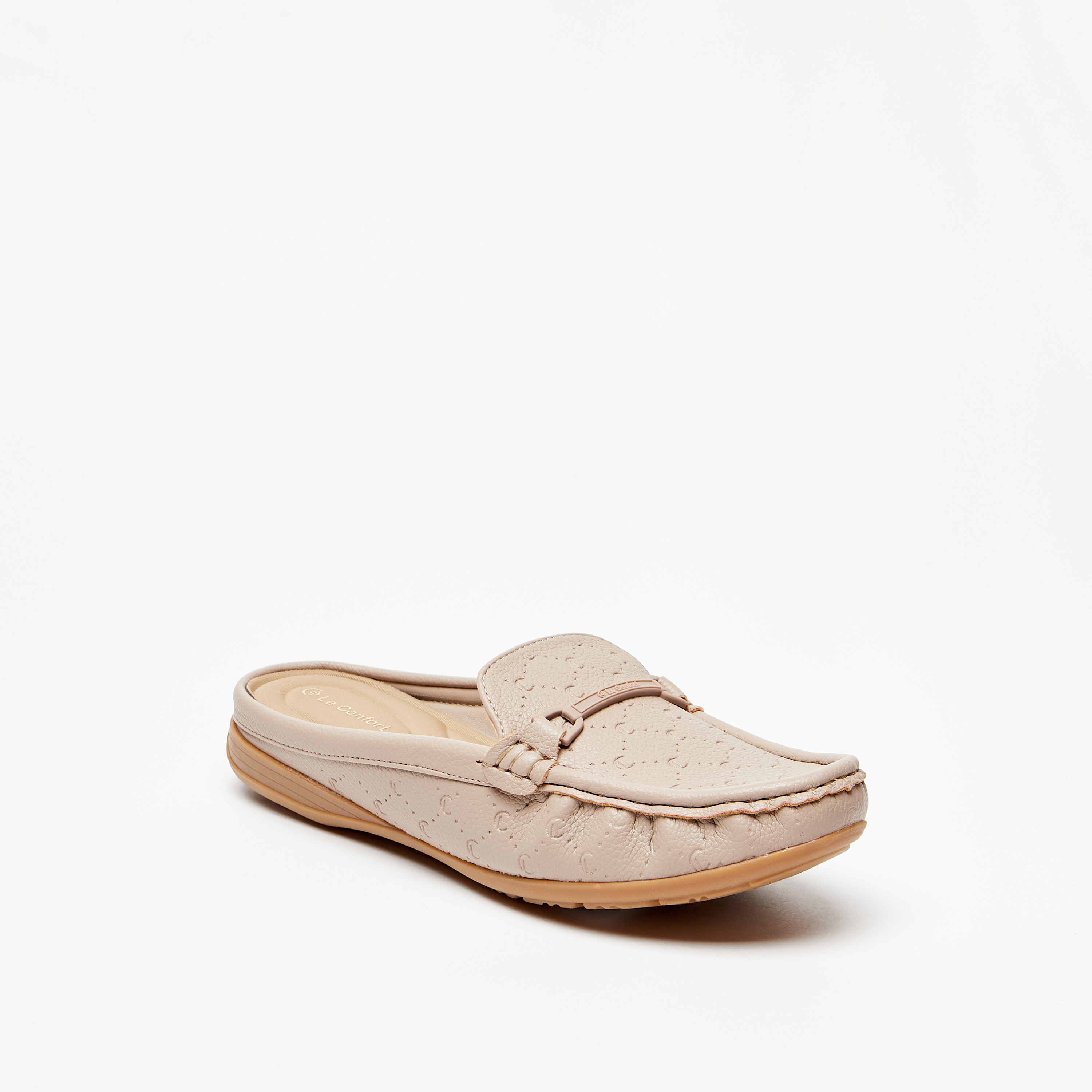 Le Confort Monogram Embossed Slip-On Mules-women-shoes-loafersandmoccasins-image-7